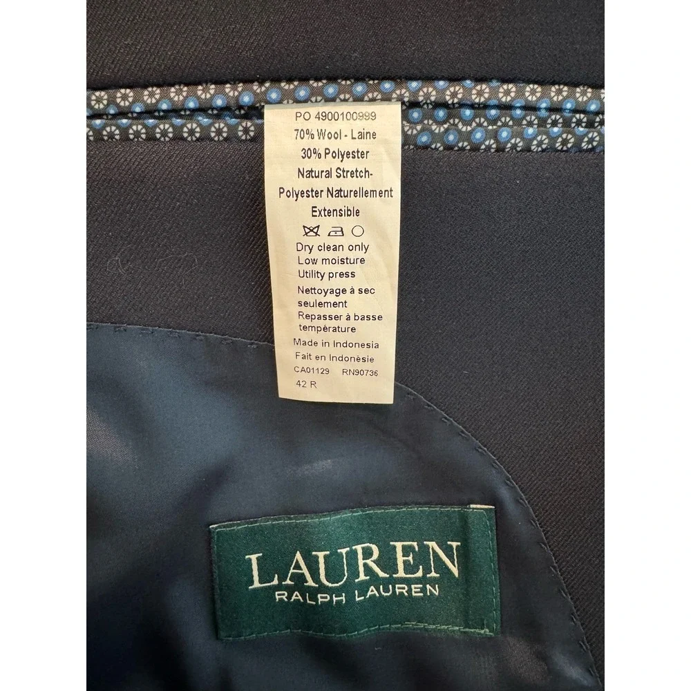 Lauren Ralph‎ Lauren Blazer Men's 42R Classic Fit Navy Wool Gold Button - Mint!